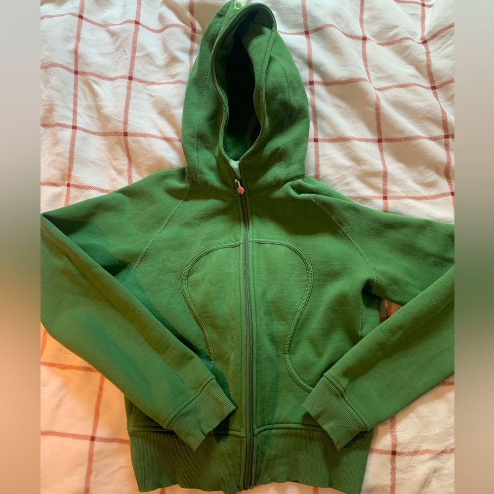 lululemon spring green cropped sweatshirt